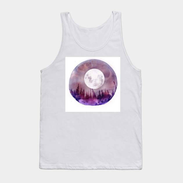 Moonlit village Tank Top by NatLeBrunDesigns